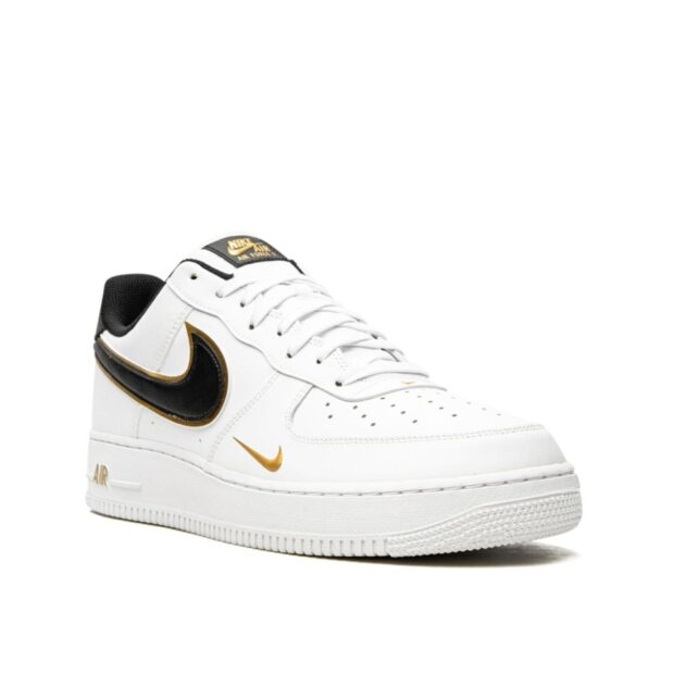 Air Force 1 '07 LV8 "Double Swoosh - White/ Black/Gold' - Image 2