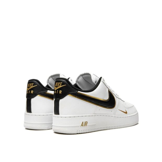 Air Force 1 '07 LV8 "Double Swoosh - White/ Black/Gold' - Image 3