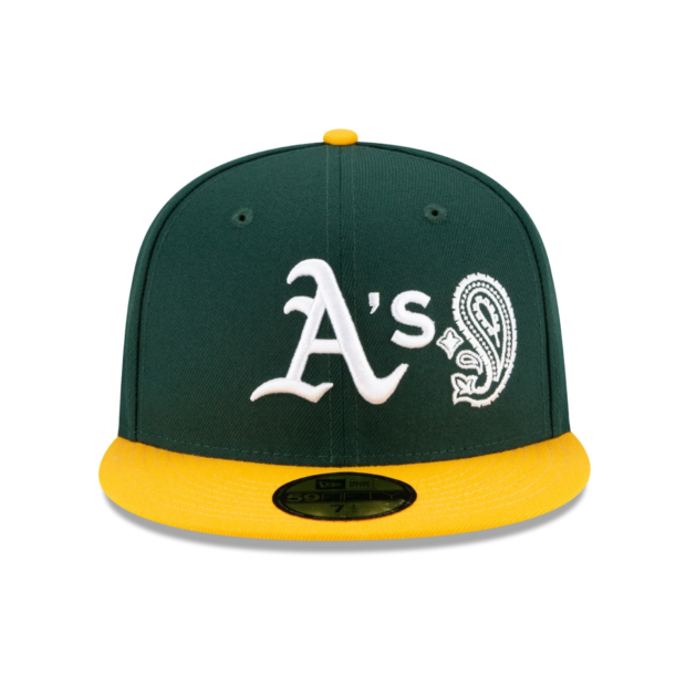 Oakland Athletics New Era Home Authentic Collection On-Field 59FIFTY Fitted Hat - Green/Yellow