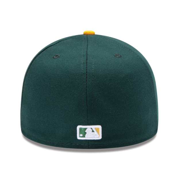 Oakland Athletics New Era Home Authentic Collection On-Field 59FIFTY Fitted Hat - Green/Yellow - Image 3