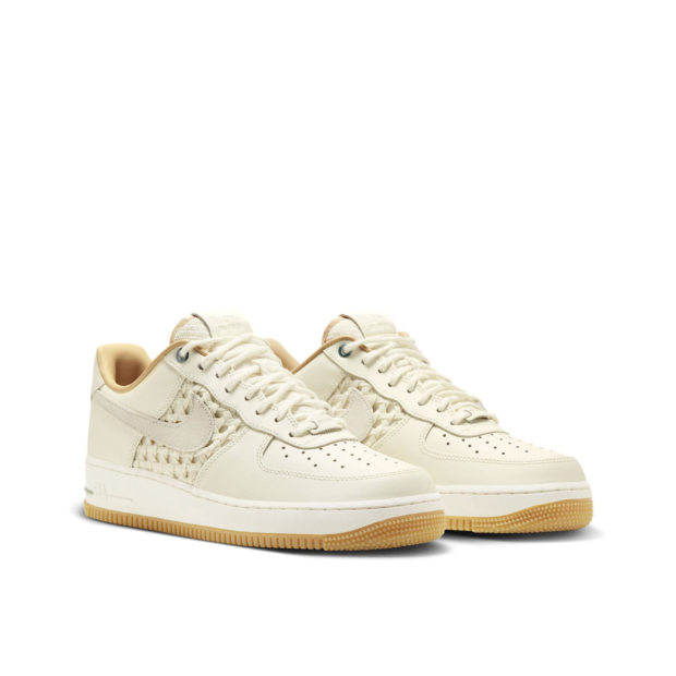 Nike Air Force 1 Low “NAI-KE” Roster Expands With A Cream-Colored, Partly-Woven Style - Image 2