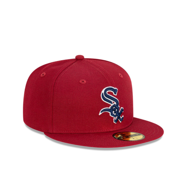 Chicago White Sox Bordeaux 59FIFTY MLB Fitted Hat - Image 2