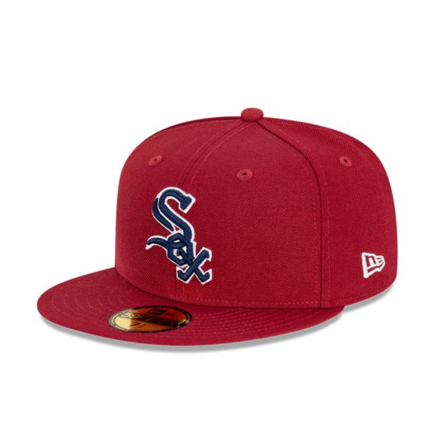 Chicago White Sox Bordeaux 59FIFTY MLB Fitted Hat - Image 3