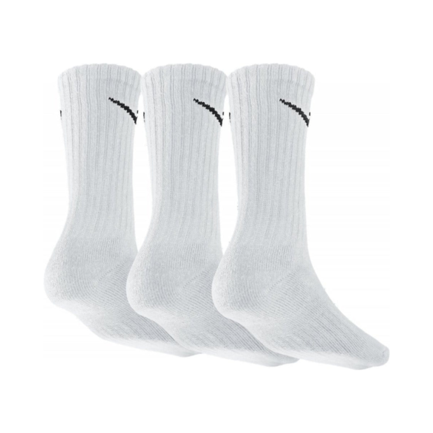 NIKE CUSHIONED CREW SOCKS X3 WHITE - Image 3