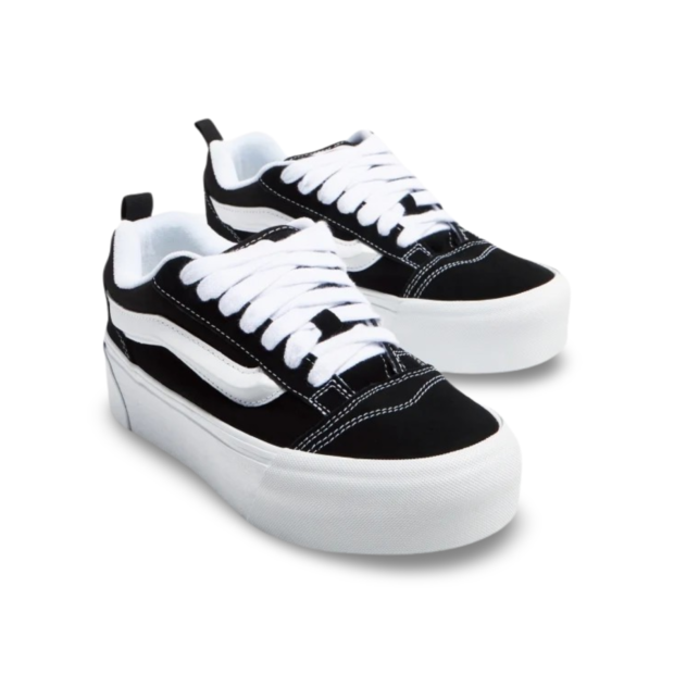 Vans Women's KNU Skool Stack Black/White - Image 2